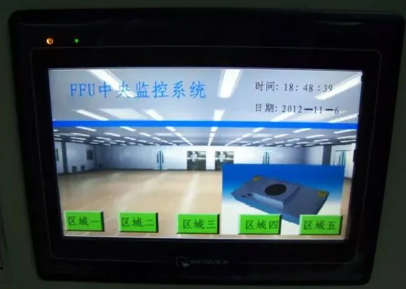 Qianqin ब्रँड ग्रुप कंट्रोल डीसी फॅन फिल्टर युनिट 5